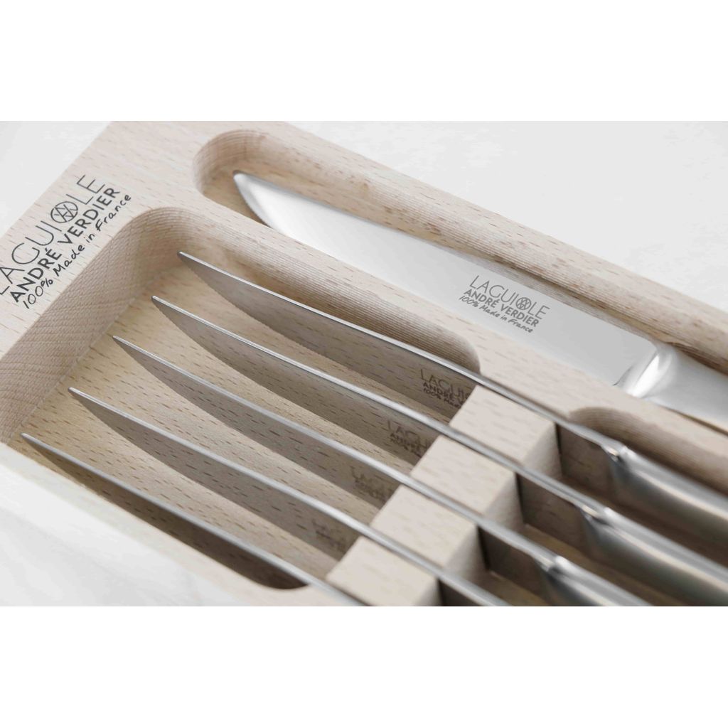 Coffret 6 couteaux à steak Lame dentée Laguiole inox - Visuel 2